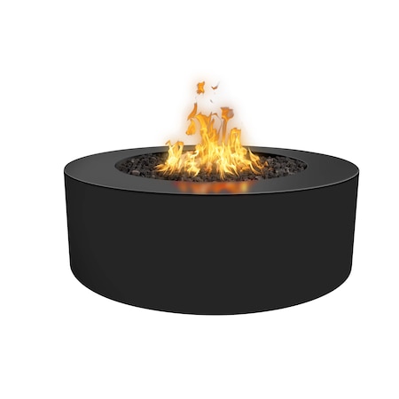 The Outdoor Plus 48 Round Unity Fire Pit - Powder Coated Metal - Black - Match Lit - Liquid Propane OPT-UNYPC4818-BLK-LP